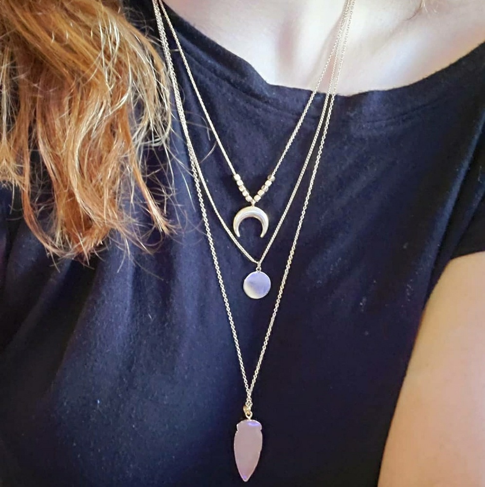 Layered Moon Necklace